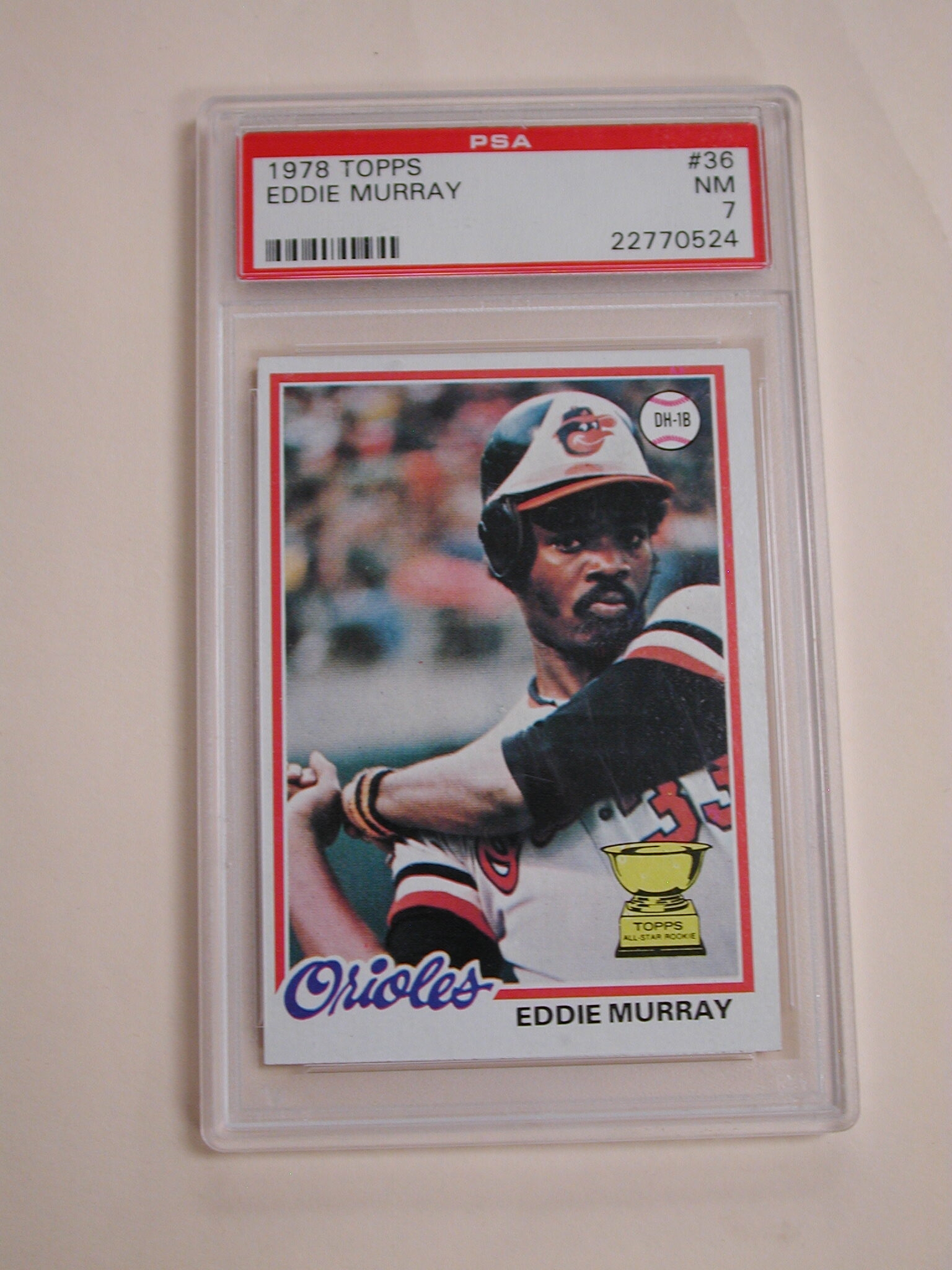 1978 Topps Eddie Murray Rookie Baseball Card 36 Baltimore Orioles PSA 7 Bellport Jewelers