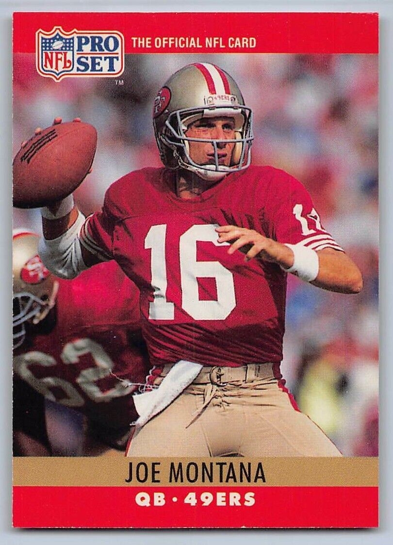1990 JOE MONTANA PRO SET Football Card 293 SAN FRANCISCO 49ers HOF QB EBay