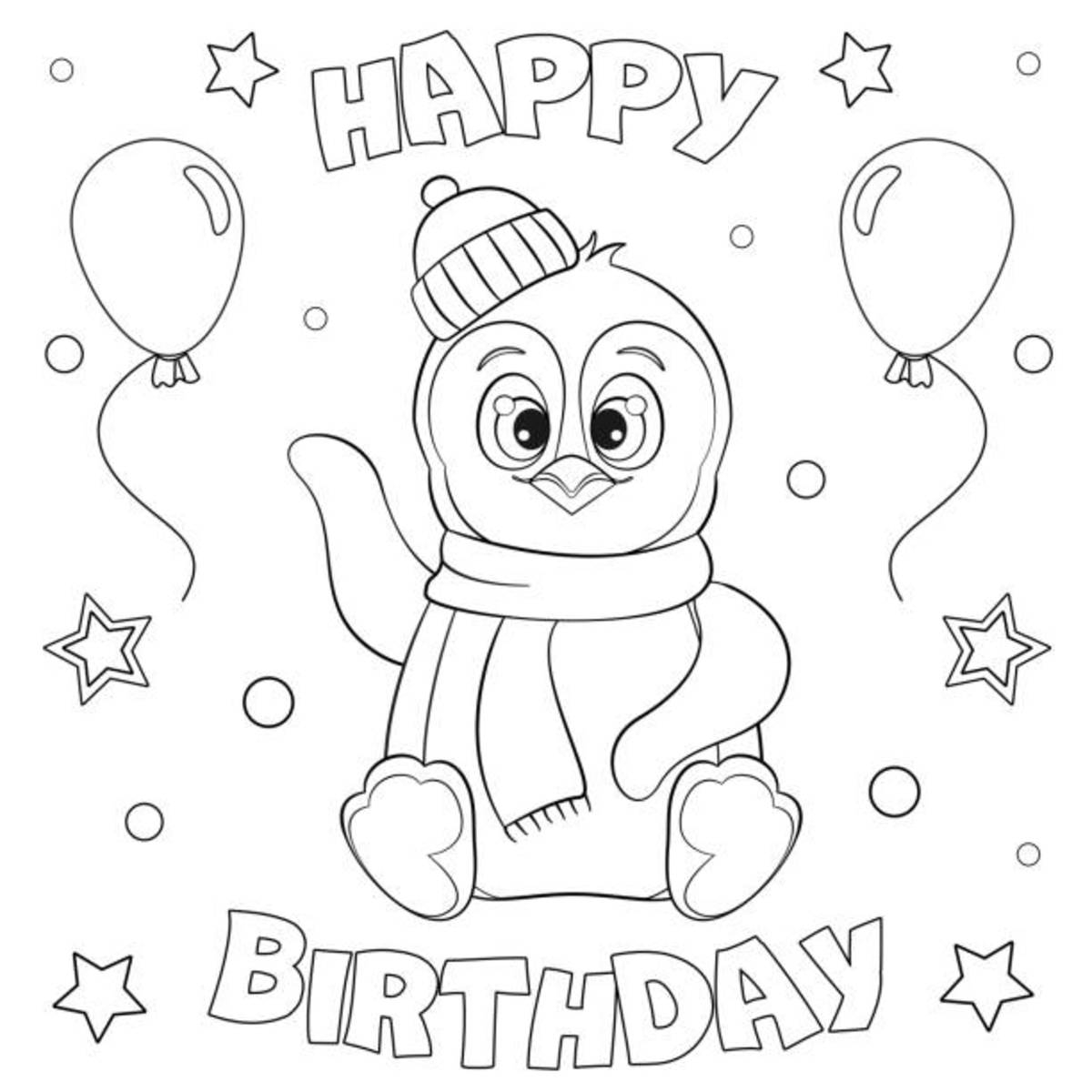 20 Printable Birthday Cards To Color Parade