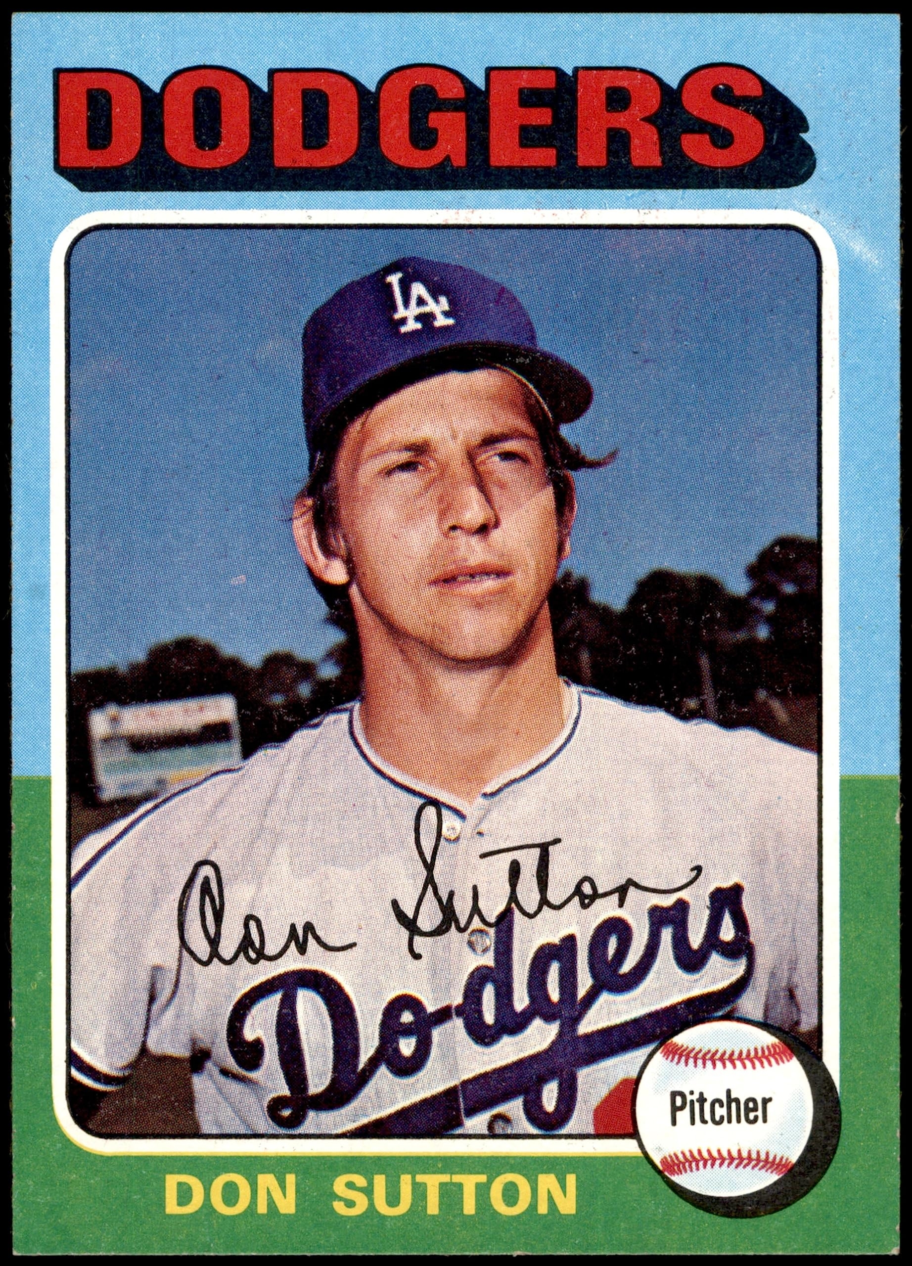 Amazon 1975 Topps 220 Don Sutton Los Angeles Dodgers Baseball Card NM Dodgers Collectibles Fine Art