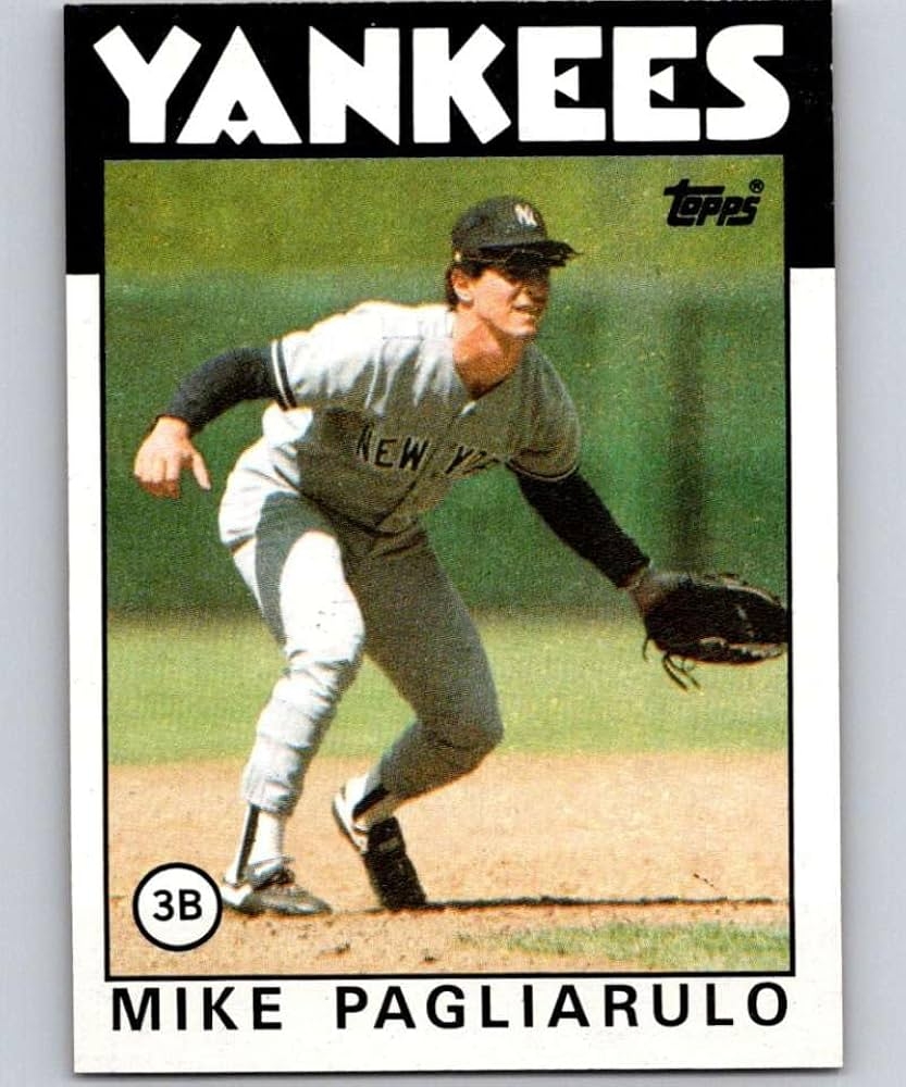 Amazon 1986 Topps Baseball 327 Mike Pagliarulo New York Yankees Official MLB Trading Card stock Photo Used NM Or Better Guaranteed Collectibles Fine Art