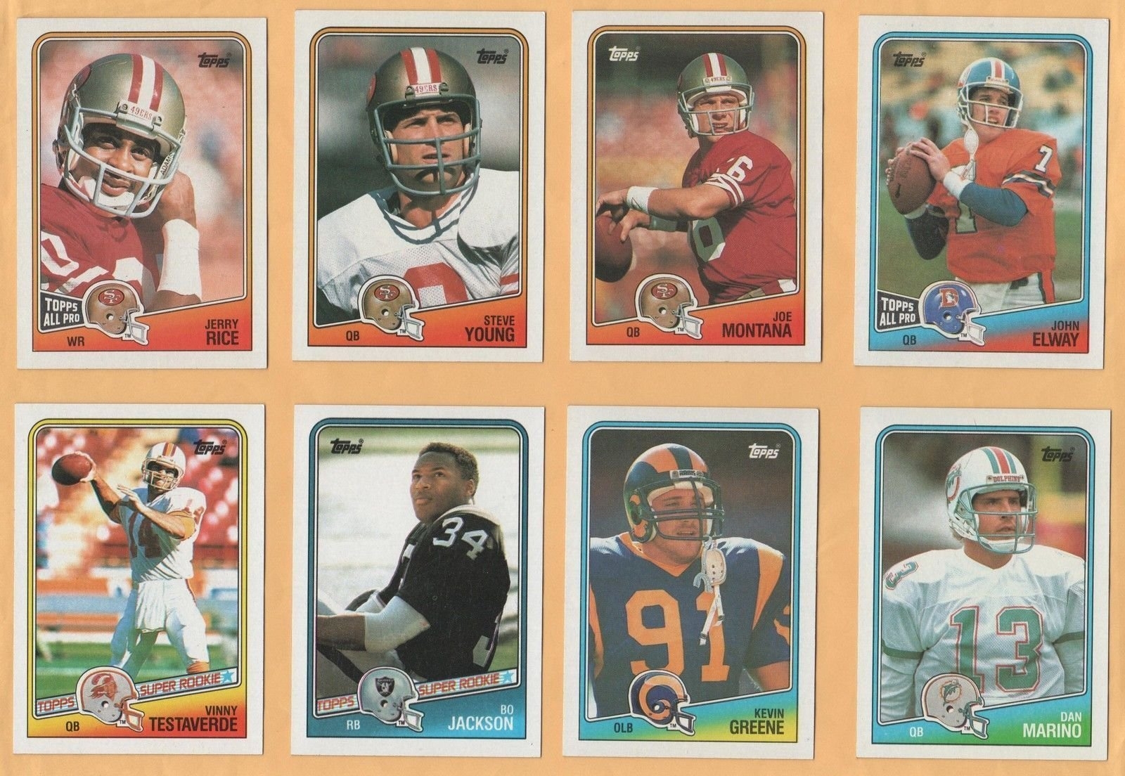 Amazon 1988 Topps Football Complete 396 Card Set Nrmt Mt Bo Jackson Rookie Collectibles Fine Art