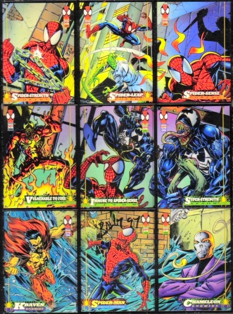 Amazon 1994 Amazing Spiderman Trading Card Set Complete 150 Card Set Toys Games