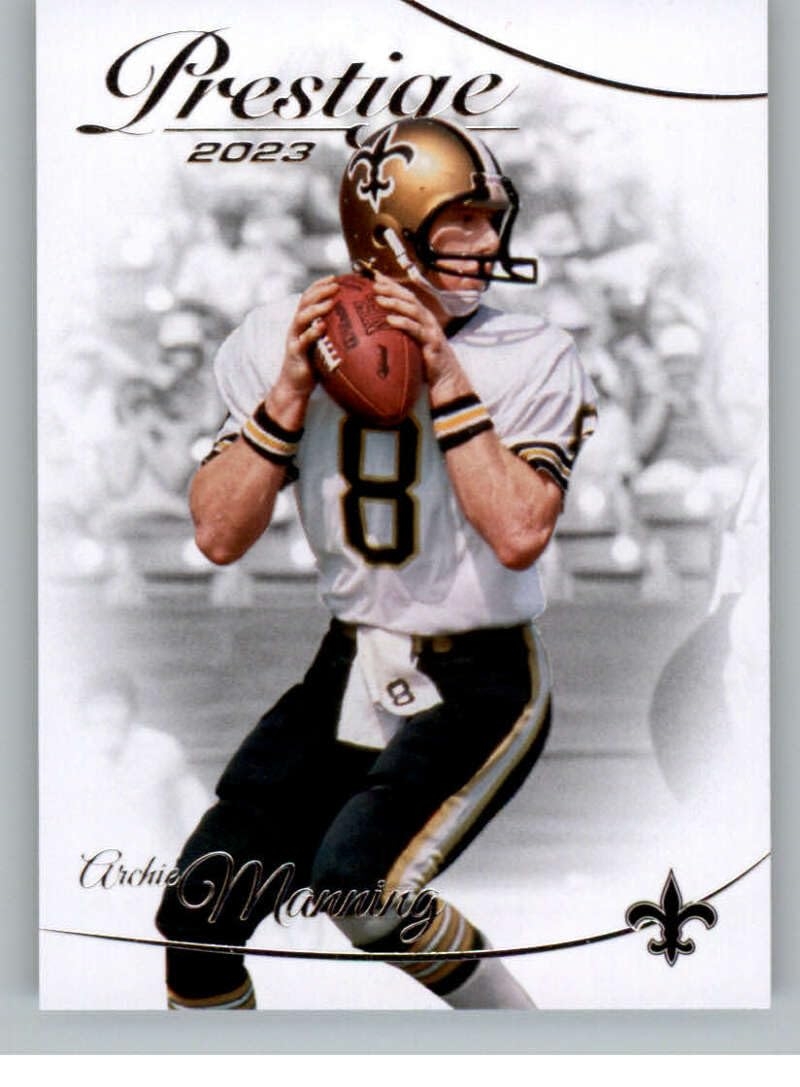 Amazon 2023 Prestige Football 206 Archie Manning New Orleans Saints Official Panini NFL Trading Card Stock Photo Shown Near Mint To Mint Condition Everything Else