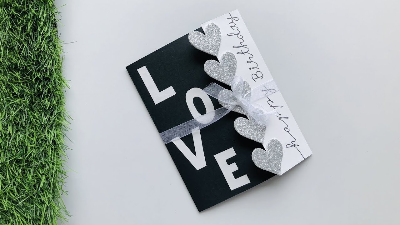 Beautiful Handmade Birthday Card Ideas For Boyfriend Birthday Card For Hubby Art Craft By Tulsi YouTube