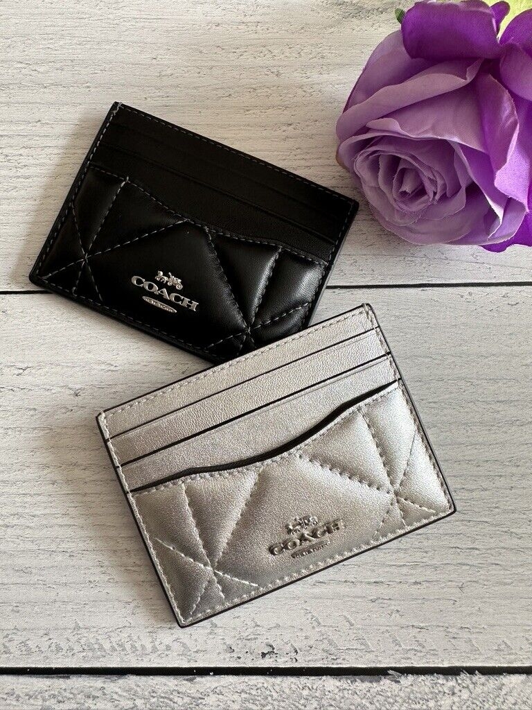 BN Coach Slim Id Card Case In With Puffy Diamond Quilting PICK ONE EBay de