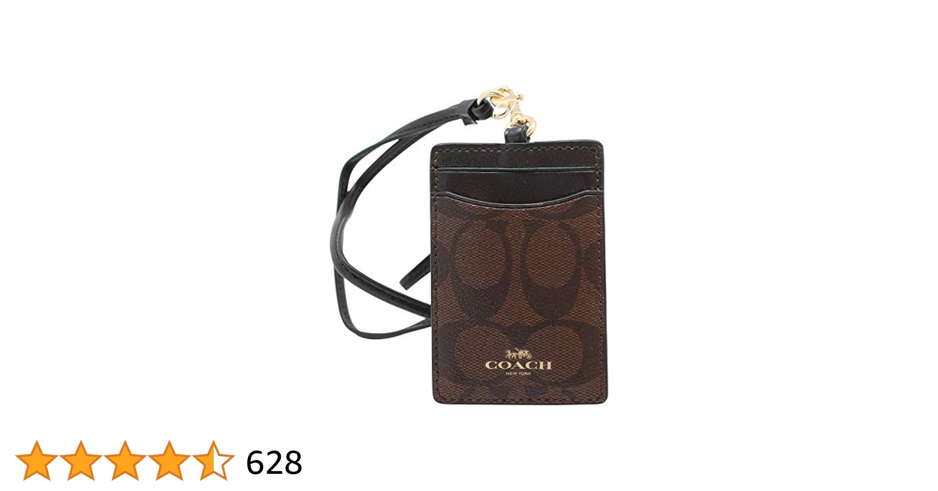 Coach Signature PVC Lanyard ID Badge Card Holder Brown Black Amazon de Stationery Office Supplies