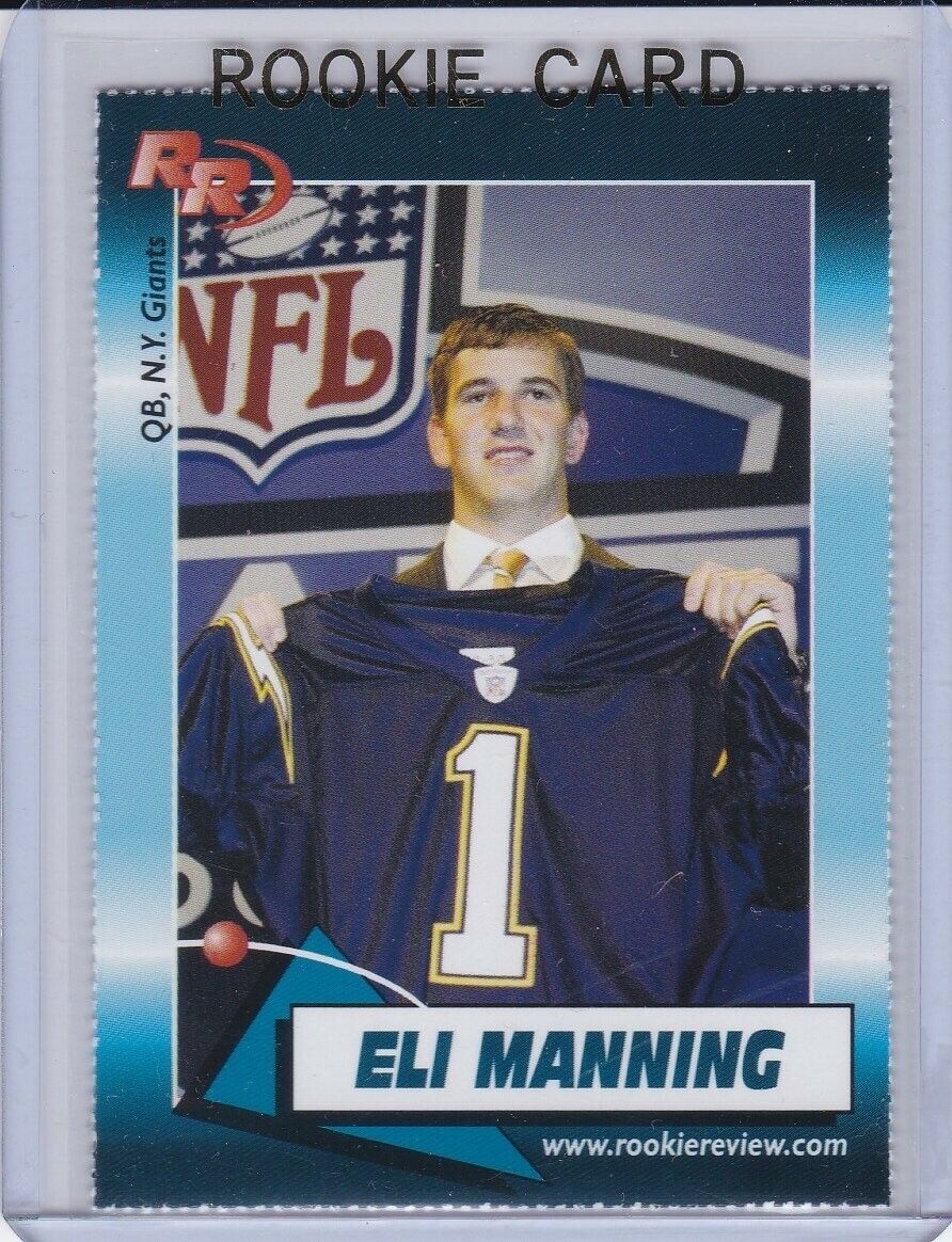 ELI MANNING ROOKIE CARD 2004 RARE RC Holding Chargers Jersey Football GIANTS EBay