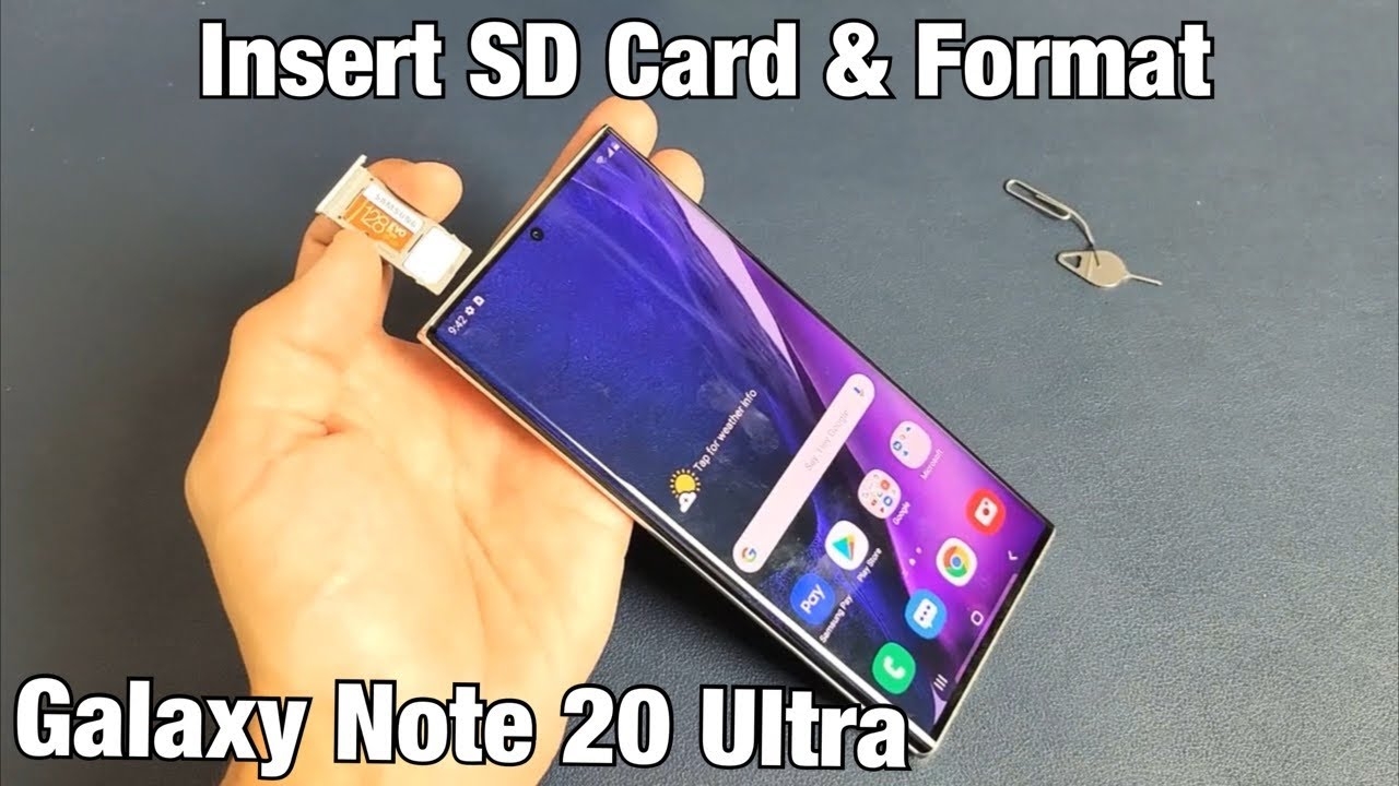 Galaxy Note 20 Ultra How To Insert SD Card Format YouTube