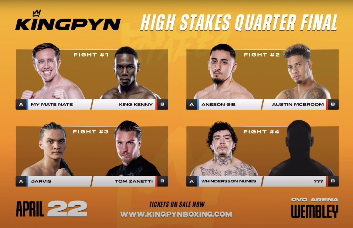 Happy Punch On X Official Kingpyn Quarter Final Matchups MyMateNate Vs King Kenny AnEsonGib Vs Austin McBroom Jarvis Vs Tom Zanetti Whindersson Nunes Vs Https t co 70jsmKB6yZ X