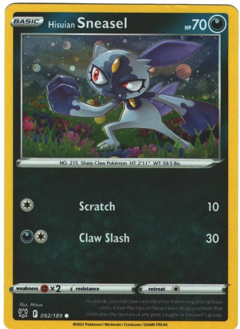 Hisuian Sneasel 92 189 Astral Radiance Holo Cosmos Holo Rare Pok mon TCG EBay