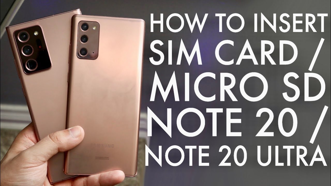 How To Insert Sim Micro SD Card On Samsung Galaxy Note 20 Note 20 Ultra YouTube