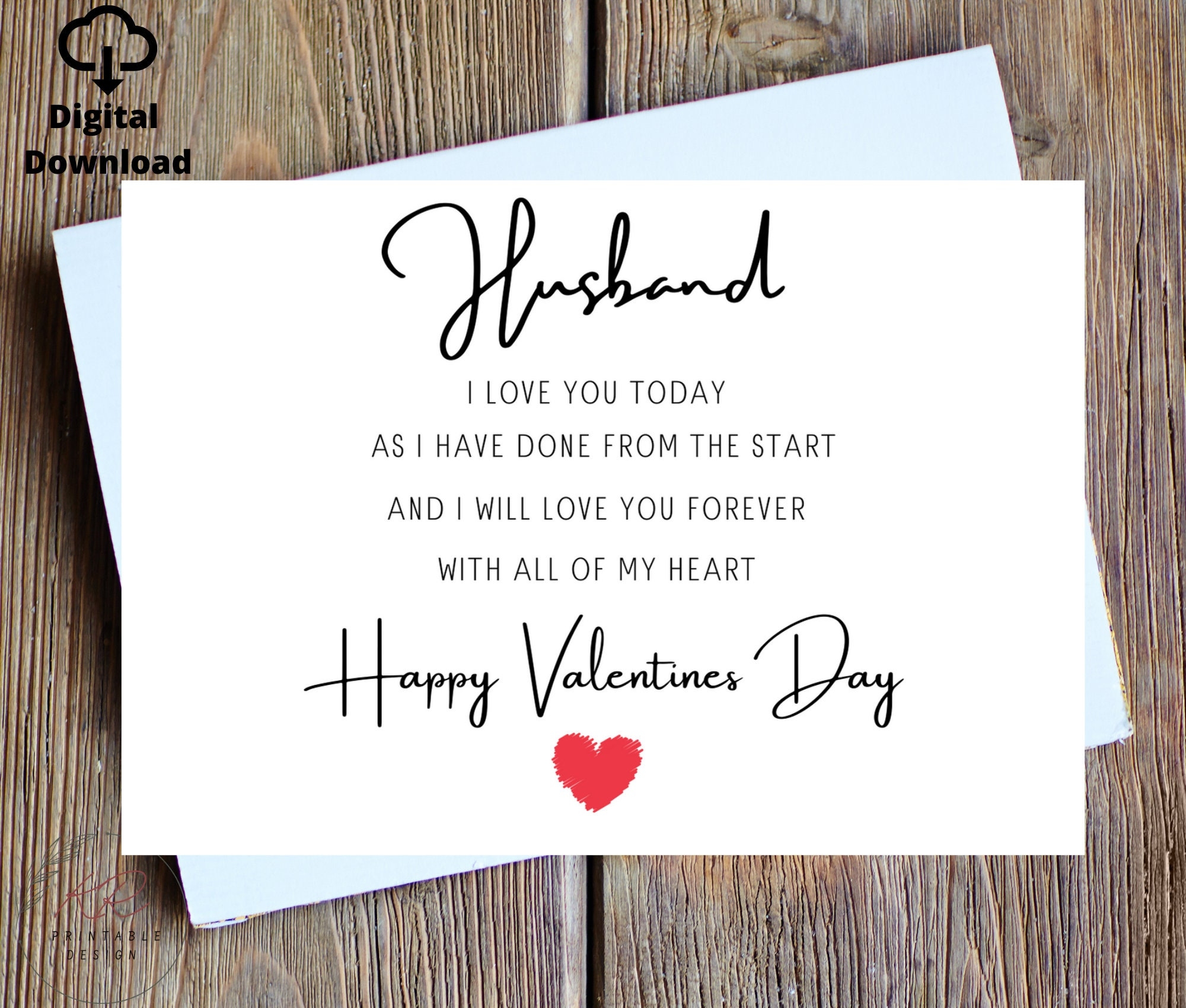 Husband Valentines Day Card With Verse Poem St Valentines Day Card For Husband Cute Valentines Day Card For Husband Husband Valentines Etsy