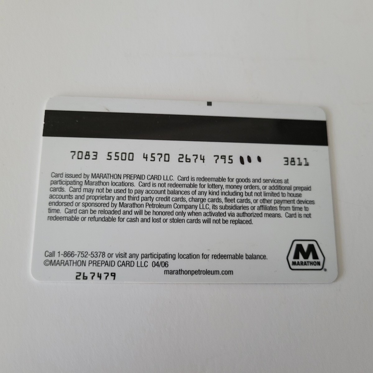 Marathon Oil And Gas Prepaid Collectible Gift Card EBay