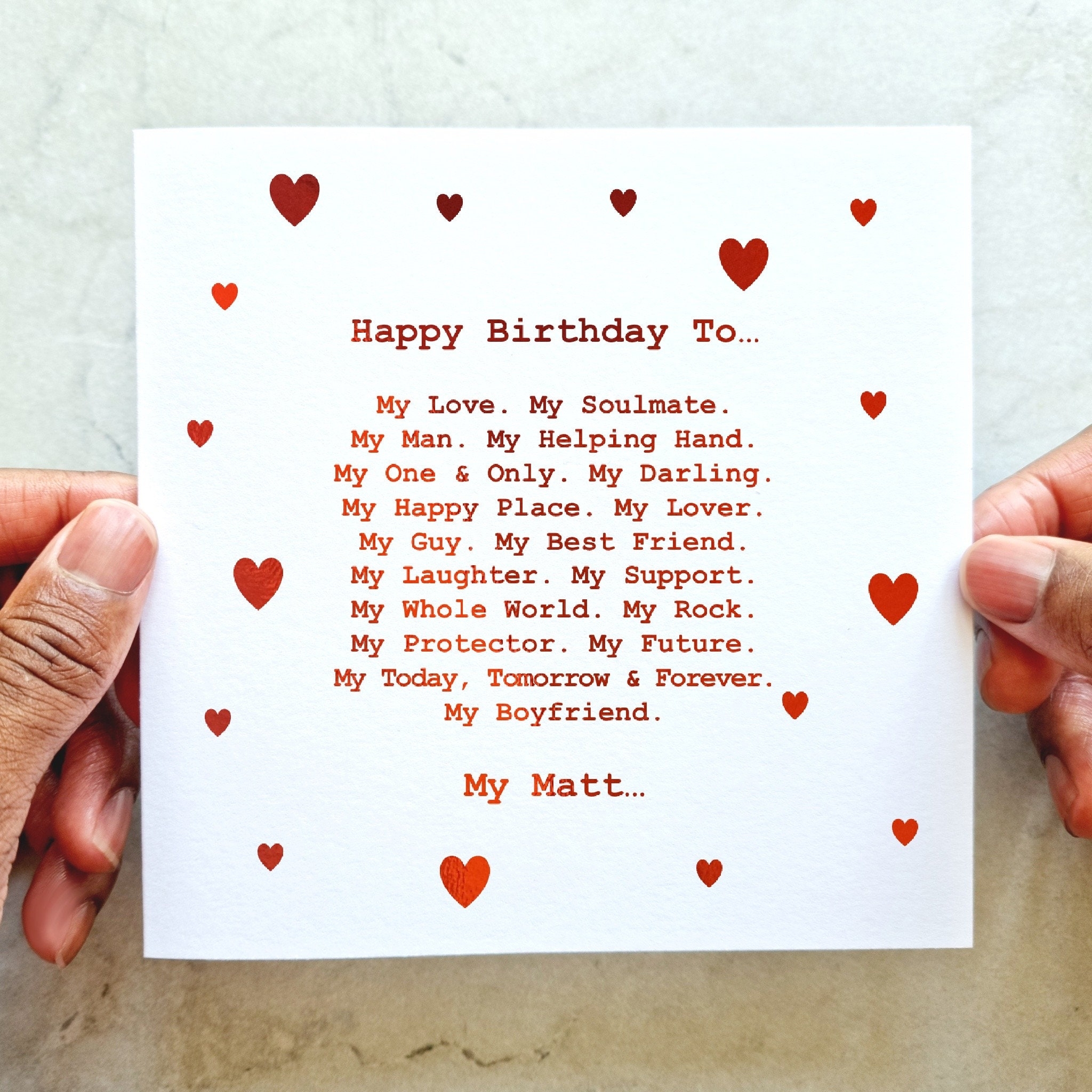 Homemade Birthday Card Boyfriend