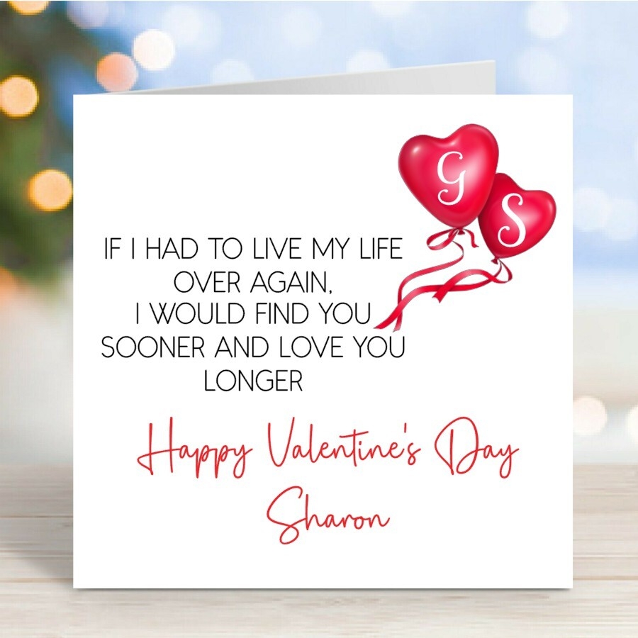 Personalised Happy Valentines Day Card Husband Wife Boyfriend Girlfriend Balloon EBay de