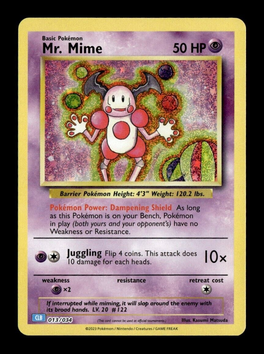 Pok mon TCG Mr Mime Trading Card Game Classic Holo 13 34 Near Mint EBay de