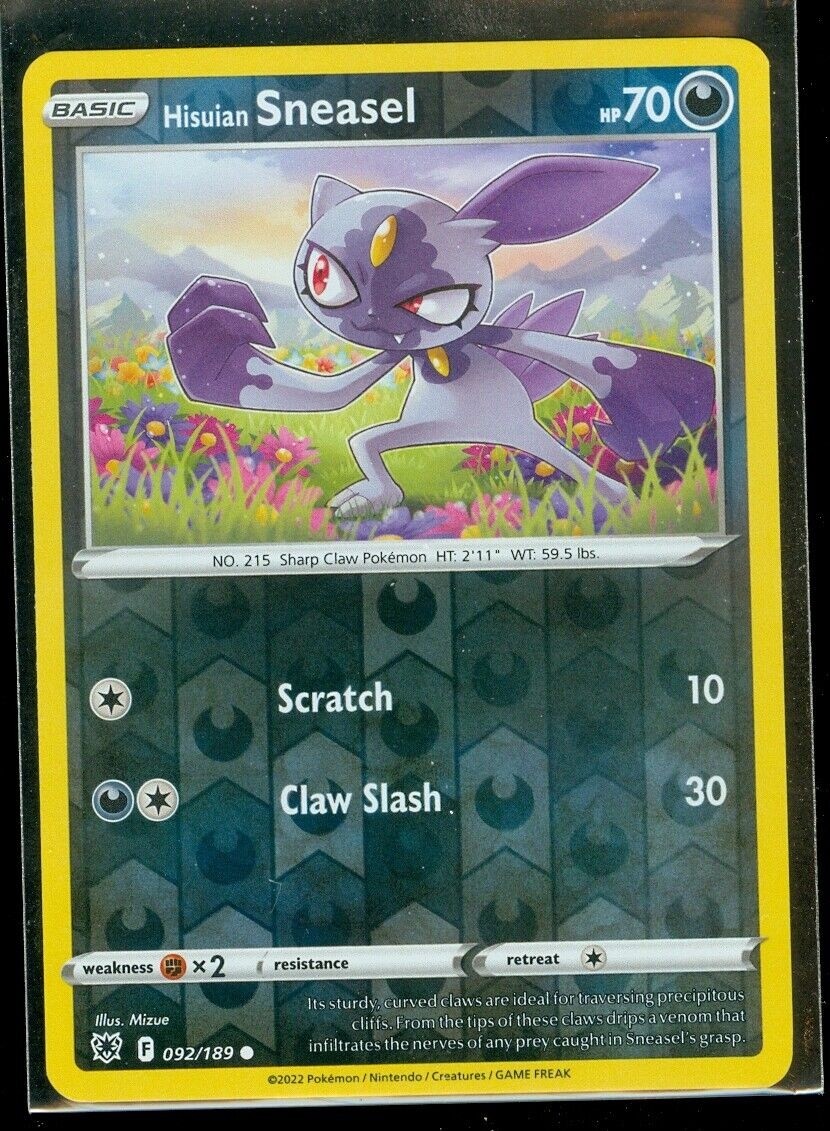 Pokemon HISUIAN SNEASEL 092 189 Astral Radiance Rev Holo MINT EBay de