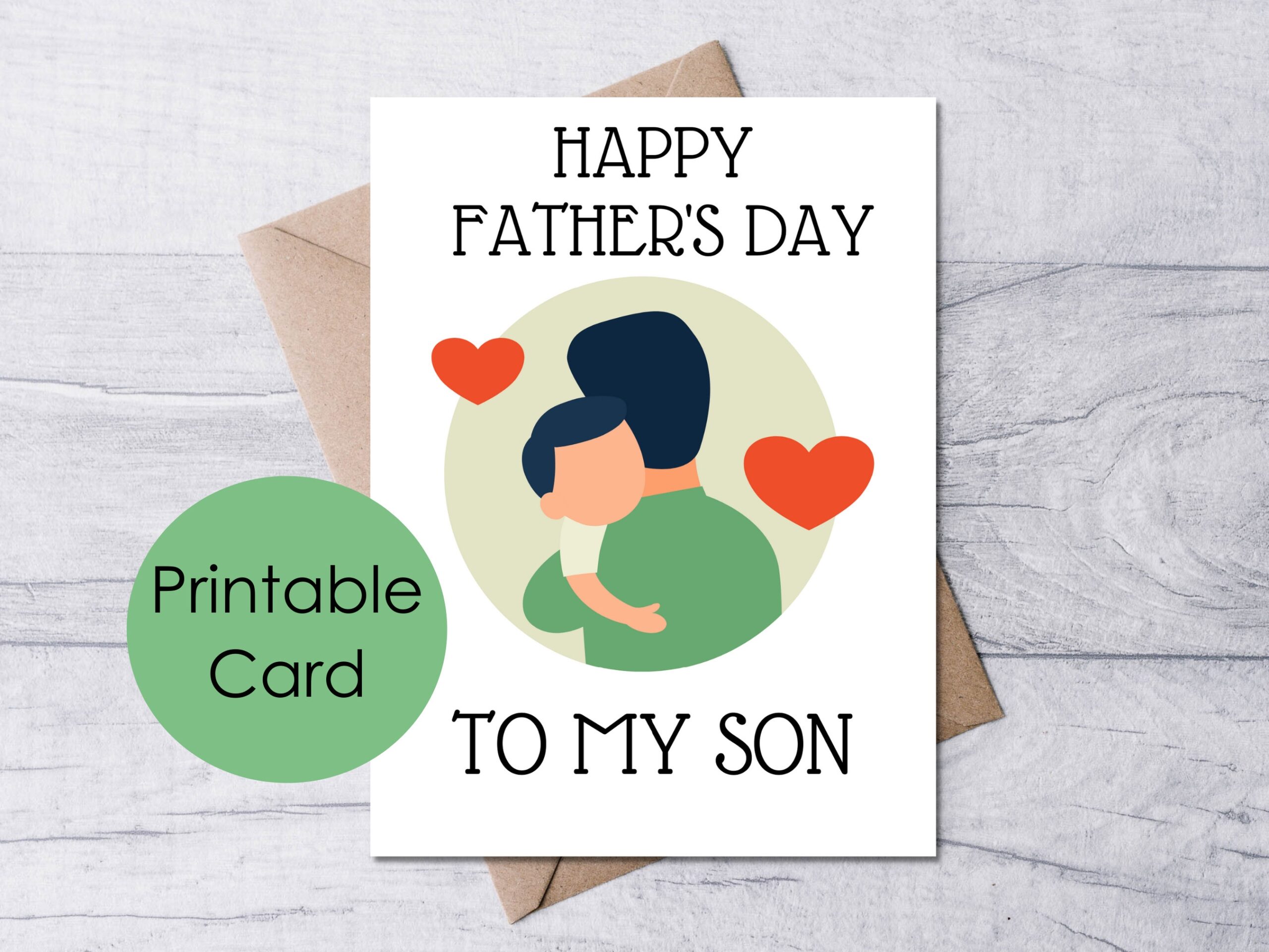 Printable Fathers Day Card For Son Happy Father s Day To My Son Card From Parents To Son Instant Download Etsy