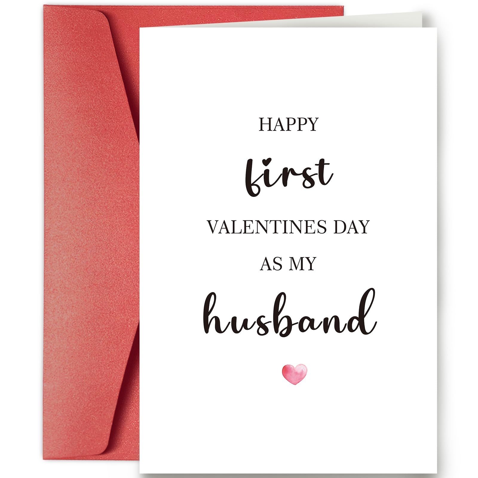 SuperShunhu Husband First Valentines Card Valentines Day Card For Husband First Valentines Day For My Husband On Our First Valentines Day Romantic Valentines Card From The Amazon de Stationery Office Supplies