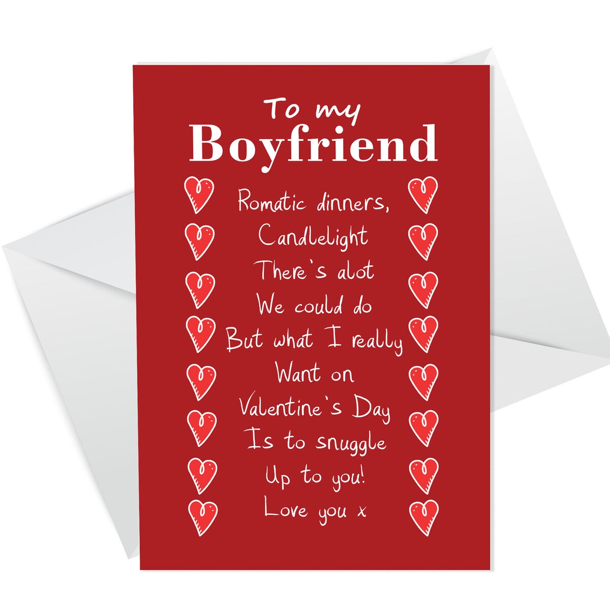Valentine Card For Boyfriend Valentines Day Card For Him Snuggle Up To You Cute EBay UK