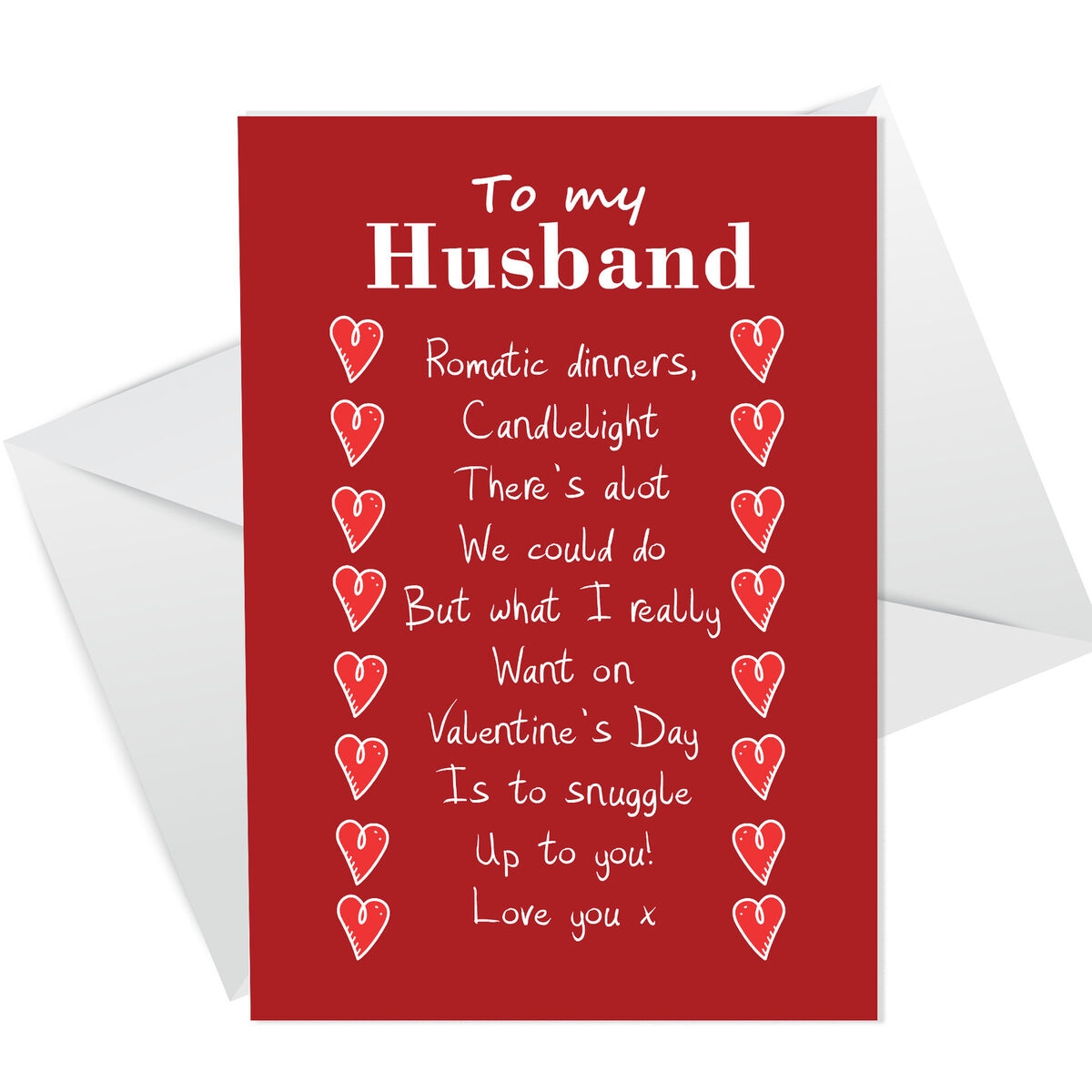 Valentine Card For Husband Valentines Day Card For Him Snuggle Up To You Cute EBay UK